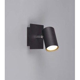 Trio Leuchten Marley wall spotlight, 802400132, metal, matt black, 1-bulb wall spotlight, excl. 1 x GU10