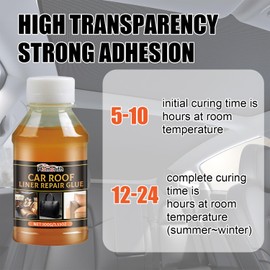 YAMVXIC 200 ML Headliner Repair Glue, Car Roof Liner Quick Repair Adhesive, Car Roof Fabric Glue with Brush