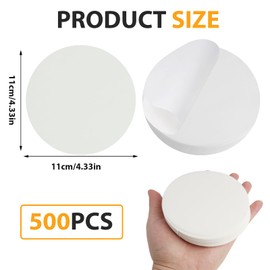 Pack of 500 11 cm burger paper, burger paper, white round parchment paper for burger presses for hamburgers, cheeseburgers, non-stick paper for patties, hamburgers, cheeseburgers, cakes, burger