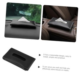 OHPHCALL Sun Visor Tissue Holder PU Leather Car Napkin Install Cars Trucks Rvs for Dashboard Armrest Storage Stylish Design