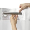 River Dream White Fabric Shower Curtain or Liner with Sheer