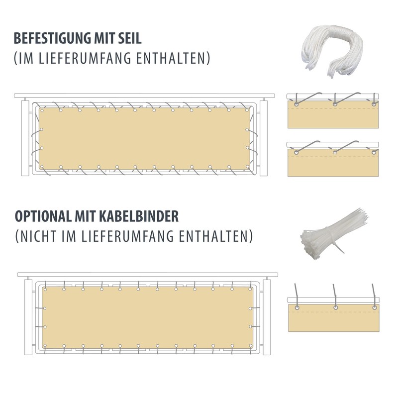Jarolift Balcony Canopy Water Resistant – Various Sizes and Colours