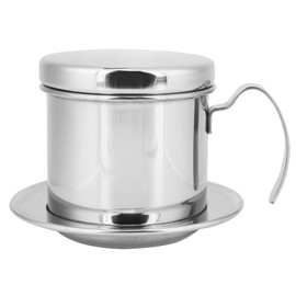 Drip Coffee Filter Pot Silver 304 Stainless Steel Hhousehold Bbrewing Coffee Utensils