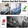 BEANPRECOY 2 in 1 Airplane Seat Belt Extender, Adjustable 7-32"