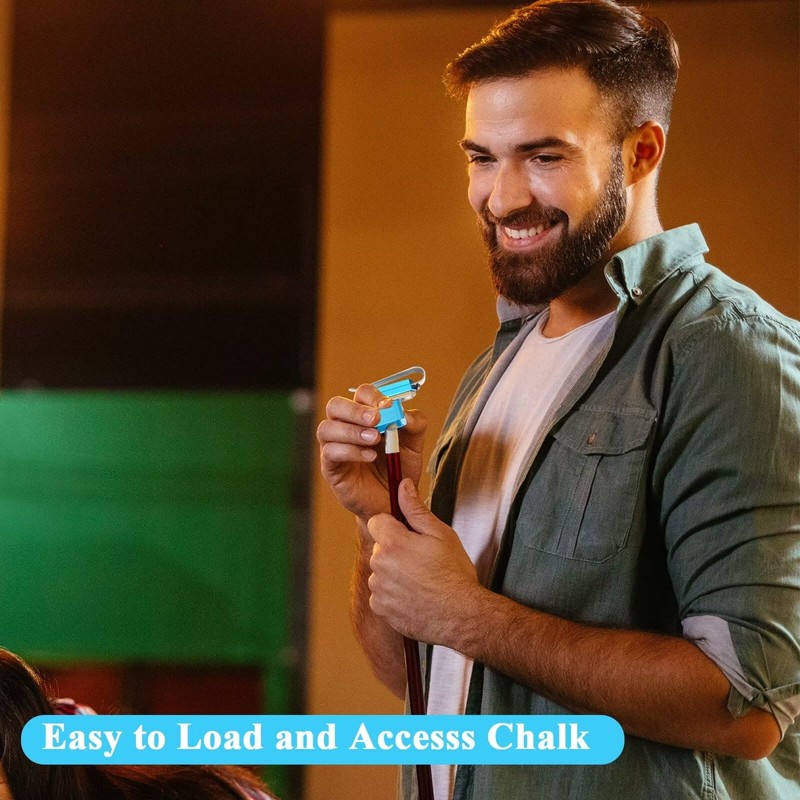 BamWelt Magnetic Billiard Chalk Holder Portable Pool Cue Chalk Holder