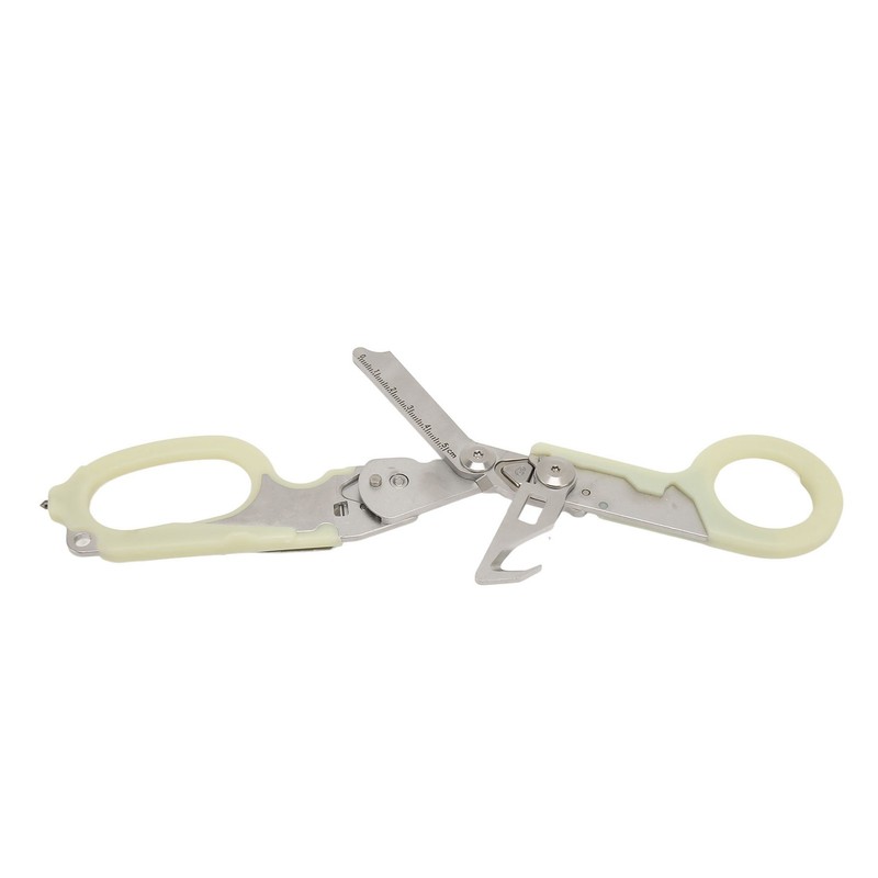 Emergency Response Shears Stainless Steel Luminous Multifunctional Foldable Scissors Pliers