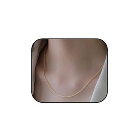 FUTIMELY Sparkling Clavicle Chain Necklace for Women 14K Gold/Silver Plated Tennis Necklace Trendy Herringbone Necklace Simple Minimalist Stacked Choker Layering Jewelry (Gold)