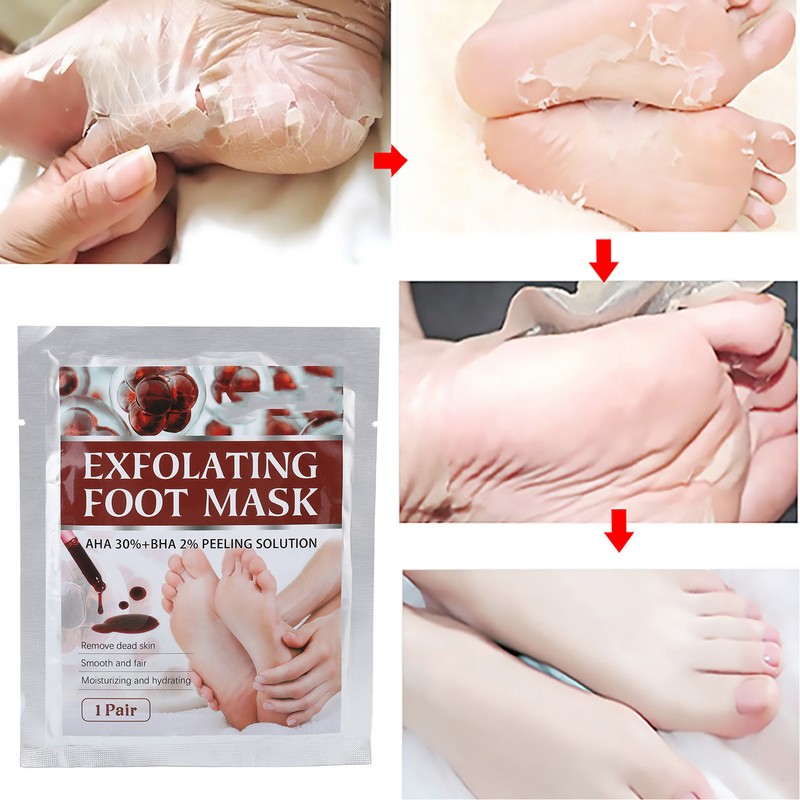 5 Pieces Exfoliating Foot Peel Mask Hydrating Moisturizing Smoothing for