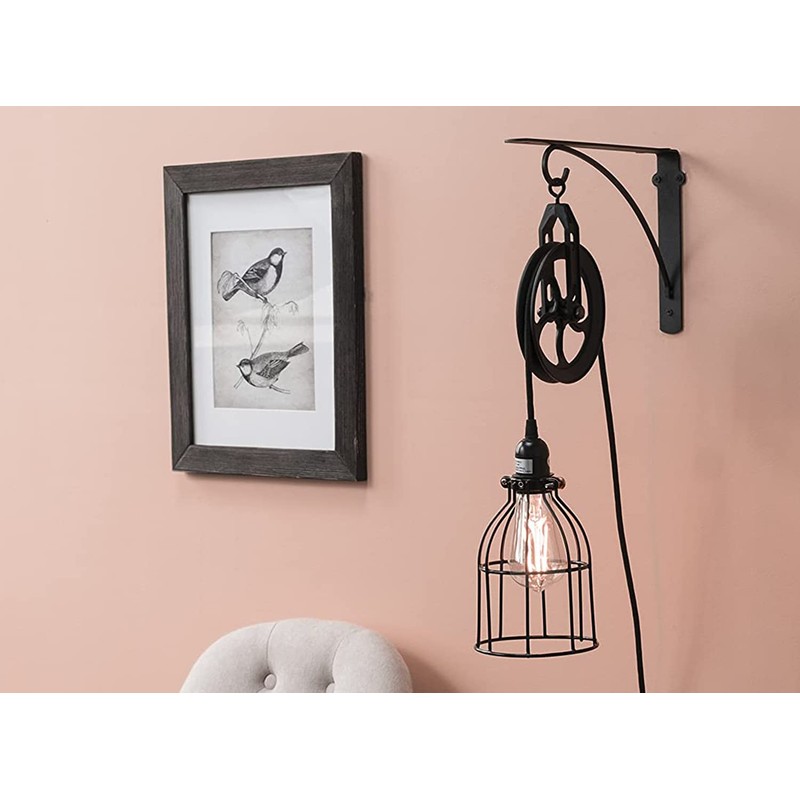 Rustic State Vintage Industrial Look Medium Wheel Farmhouse Pulley for