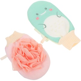 Guantes de Baño Exfoliantes con Toalla Corporal MERRYHAPY 2 Piezas