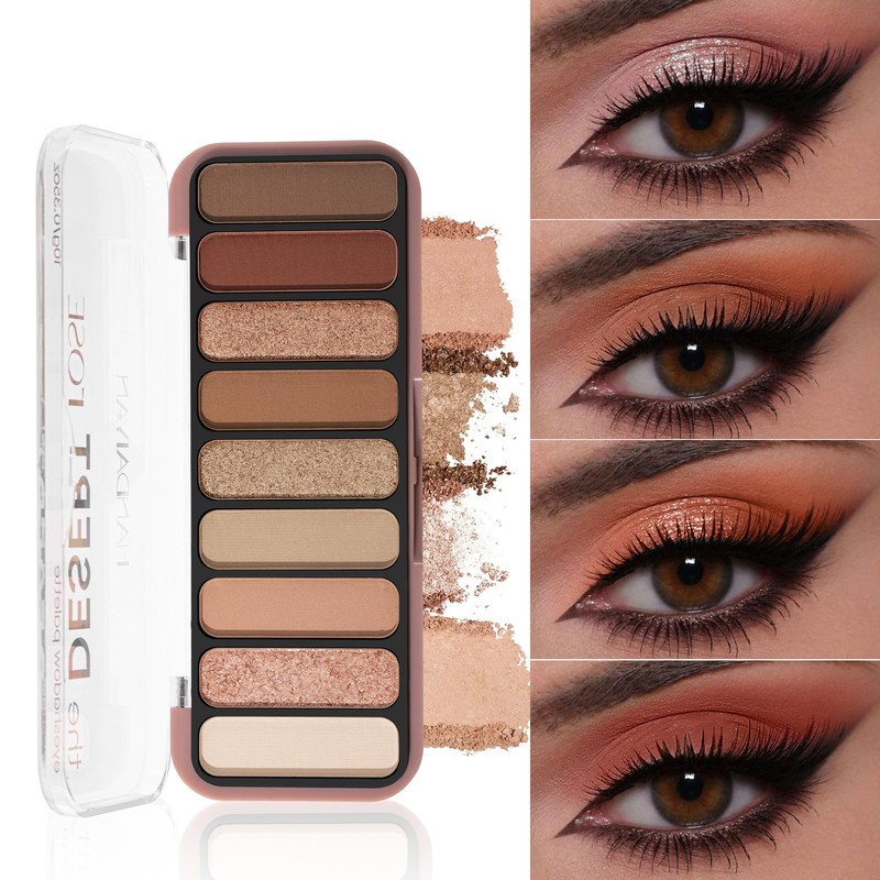 Paleta de sombras de ojos mate de 9 colores larga