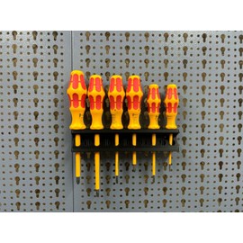 Screwdriver Holder for Perforated Wall Suitable for Küpper Perforated Wall and Euro Hole 45 mm Euro Hole Wall such as Tegometall Kreher and Ondis System Holder Perforated Wall Accessories (1 x