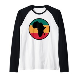 Cool Africa Design for Men Women Afrocentric African Print Raglan Baseball Tee