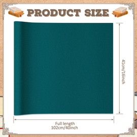 Geyoga Book Cloth for Book Binding 40 x 16 Inch Self Adhesive Book Cover Fabric Book Binding Cloth Archival Bookbinding Supplies for Books Album Scrapbooking Documents (Dark Green)