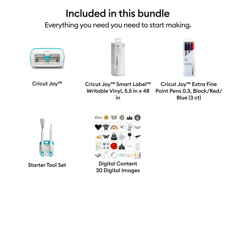 Cricut Joy Smart Cutting Machine | Writable Vinyl Starter Kit