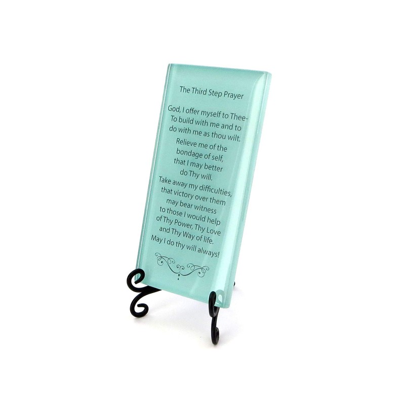 Lifeforce Glass The Third Step Prayer Inspirational Glass Plaque. Beloved