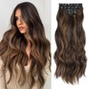 [NEW IN] Vigorous Clip in Hair Extensions Long Wavy Synthetic