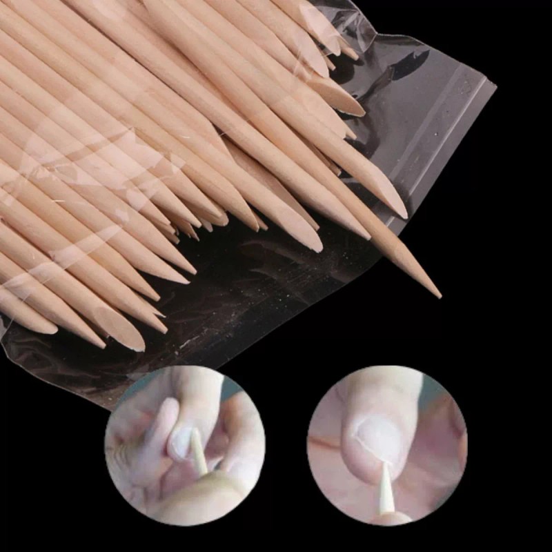 Ninguna Palitos De Naranjo Para Uñas 100 Piezas Manicure Pedicure