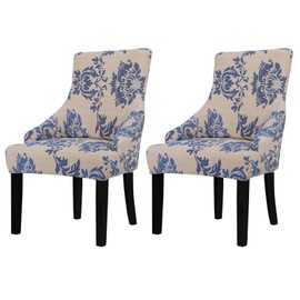Lellen Wingback Chair Covers with Pattern - Stretch Wingback Side Chair Slipcover,Armless Wingback Chair Slipcover,Wingback Dining Chair Covers,Arm Chair Protector Cover for Room Home Kitchen（2PCS）