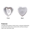 MECCANIXITY 40 Pcs Acrylic Heart Rhinestone 20mm Flat Back Plastic