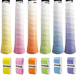 PATTONLEX Tennis & Pickleball Overgrip Tape – 6 Pack Gradient Colors – Non-Slip Grip Wrap