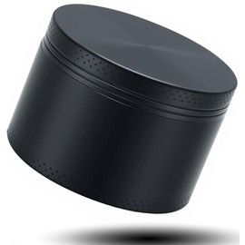 2.5-inch premium coffee bean jar | heavy-duty aluminum, smooth grinding, non stick design, essential for the kitchen - black