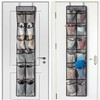 KEEPJOY Over The Door Shoe Organizer 2 Pack,Mesh Pockets Hanging