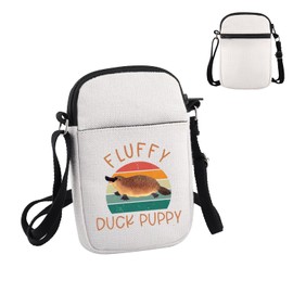 Pyoul Schnabeltierliebhaber, Geschenk, flauschige Ente, Welpe, Crossbody-Tasche, Schnabeltier-Fan, Reisetasche, Ente, Schnabeltier-Merch, Fluffy Duck Puppy Cb