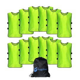 Augctoer Pinnies Scrimmage - Chalecos para niños, jóvenes y adultos (paquete de 12), Verde, Large