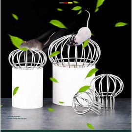 3 Inch 304 Stainless Steel Gutter Guard, Filter Strainer Fits for Round Downspout, Anti-Blocking Line Cap Drain Cover