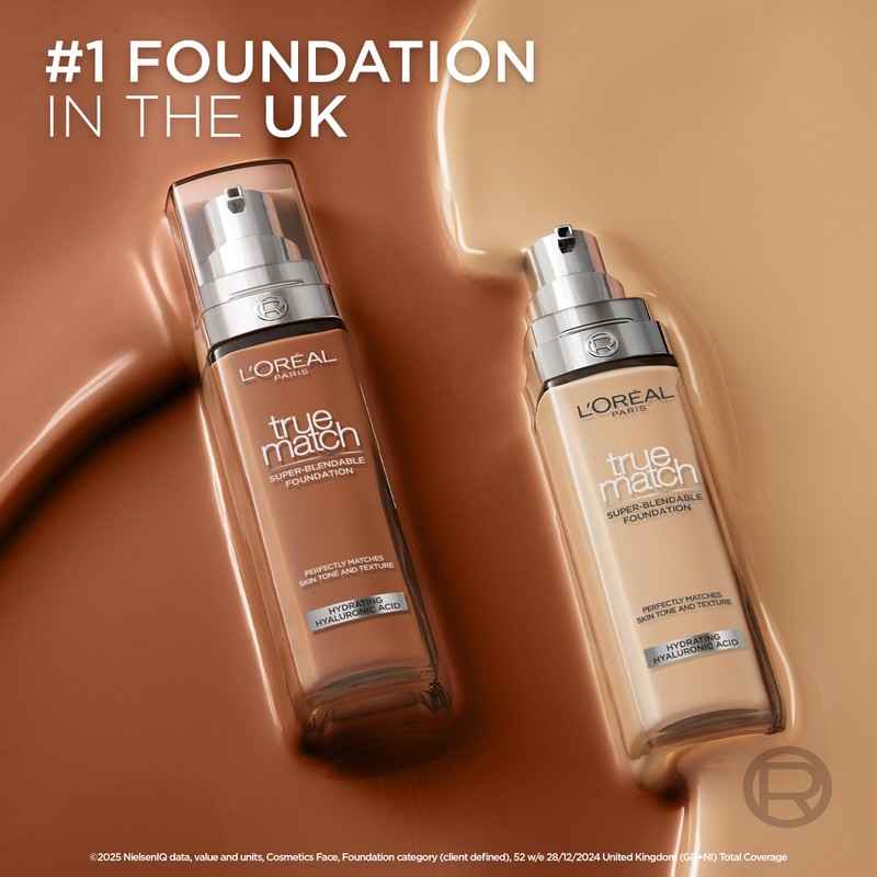 L'Oréal Paris True Match Foundation Seamless Blending with Hyaluronic Acid