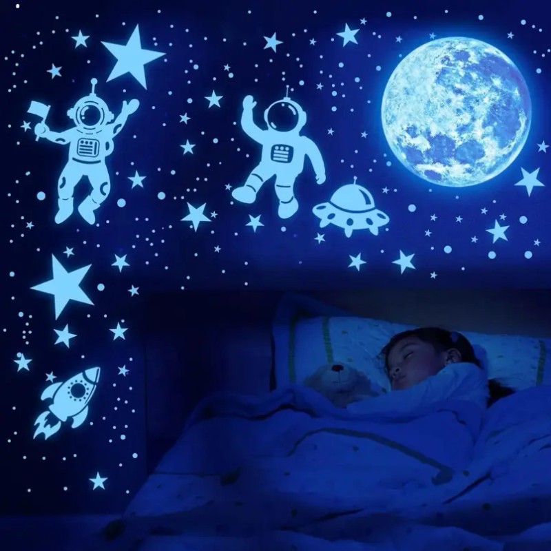 Pegatinas Luminosas De Luna Y Estrellas Vinilos Decorativos