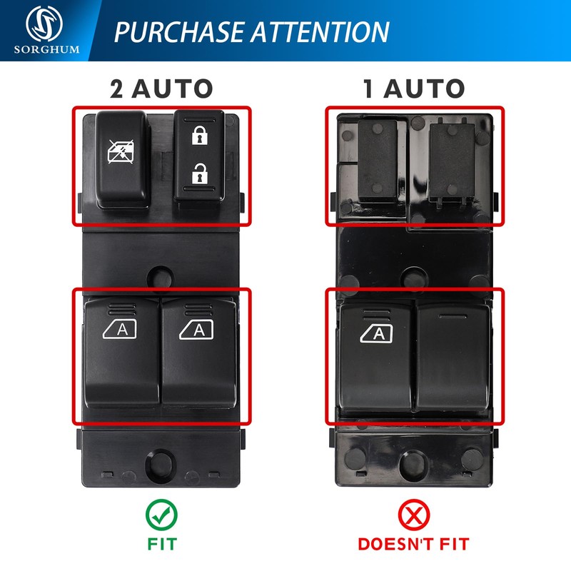 Sorghum Power Window Switch Driver Side - Master Window Switch