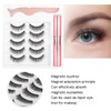 Magnetic False Eyelashes with Magnetic Liquid Eyeliner, Tweezers for Easy