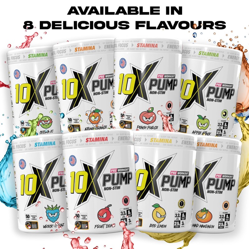 10X Athletic Non Stim Pre Workout No Caffeine Beta Alanine
