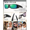 TIANYESY Polarized Sunglasses Men Womens Trendy Retro Rectangular Wrap- Ideal