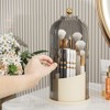 STARRY G Cosmetic Organiser Bucket with Visible Cover, 360° Rotating