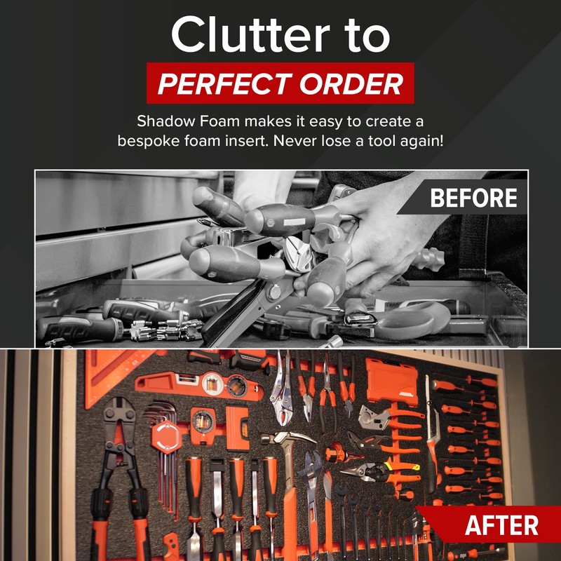 Orange Shadow Foam Tool Organizer – Beta/Bahco Tools Orange |