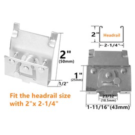 Cutelec 2pcs Cord Lock Mechanism for 2" High Profile Horizontal Wood or Faux Wood Blinds Venetian Blind Cord Lock