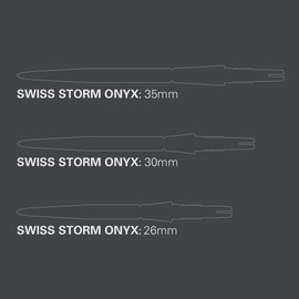 TARGET Darts Swiss Point Storm Steel Points, Onyx (Pack of 3) 26 mm - Silver, Interchangeable Tips, Replacement Points, Professional Dart Accessories