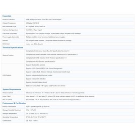 Micro SATA Cables PCIe x1 AX99100 2S DB9 RS-232 Serial Port Card Chipset: ASIX AX99100