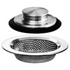 2PCS - Kitchen Sink Drain Strainer and Anti-Clogging Stopper Drainer