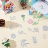 INFUNLY 38pcs Flower Metal Cutting Dies Layers Flowers Leaf Cutting