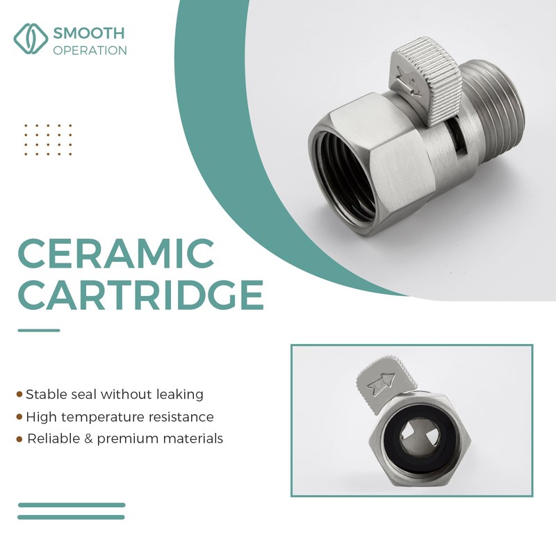 Shower Valve, Aomasi Brass Construction Water Flow Restrictor Universal Handheld