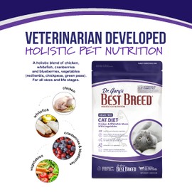 Best Breed Grain Free Cat Diet Made in USA [Natural Dry Cat Food for All Ages] - 4lbs.