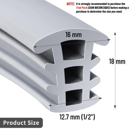 Flexible EPDM Rubber Strip (50 ft Long and 1/2 inch Wide) for Concrete Crack Repair and Replacement - Weather and Aging Resistant Expansion Joint Filler for Driveways and Sidewalks