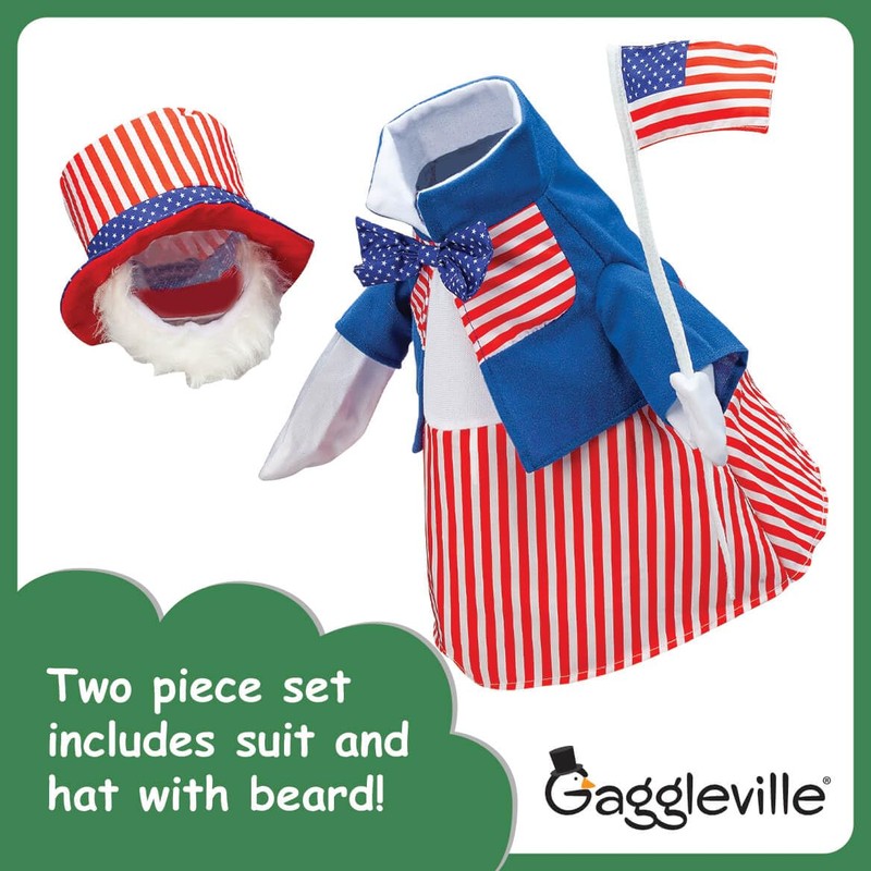 Fox Valley Traders Gaggleville Uncle Sam Goose Outfit, Fits Large