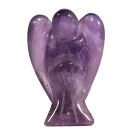 Rockcloud Healing Crystal Gemstone Carved Pocket Crystal Guardian Angel Figurines 1.5 inch