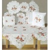 Tablecloth 30 x 45 cm Oval Champagne Butterflies Red Colourful