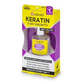 NAIL-AID Keratin 3 Day Growth, Clear, 0.55 Fluid Ounce